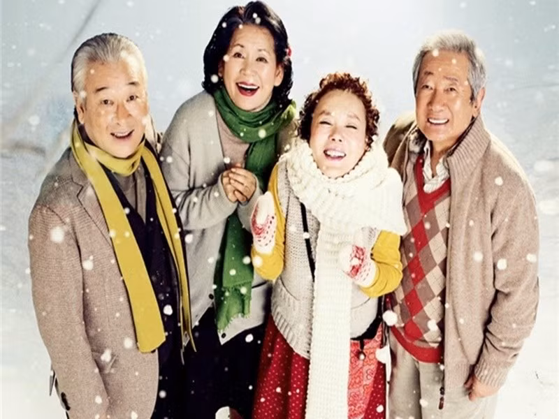 Lee Soon Jae còn tham gia phim Hoa nở muộn. Theo Đời Sống Pháp Luật, trong Hoa nở muộn, Lee Soon Jae vào vai một ông già hay to tiếng Kim Man Seok. Ông Kim vô tình gặp bà lão thu gom phế liệu họ Song ở một sườn dốc và bắt đầu trò chuyện với nhau. Ảnh: Đời Sống Pháp Luật.