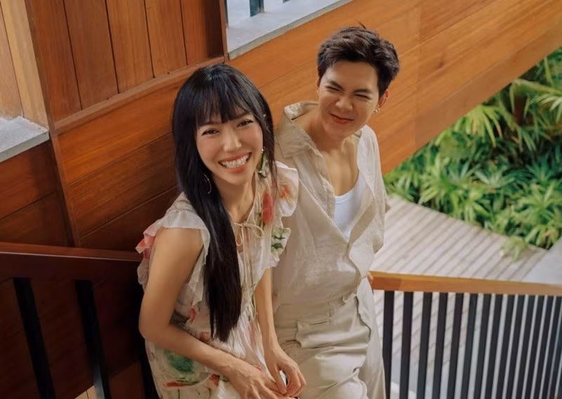 Diệu Nhi và Anh Tú bí mật kết hôn năm 2019. Năm 2022, cặp đôi xác nhận chuyện về chung một nhà, đồng thời tổ chức hôn lễ. Ảnh: FB Anh Tú.