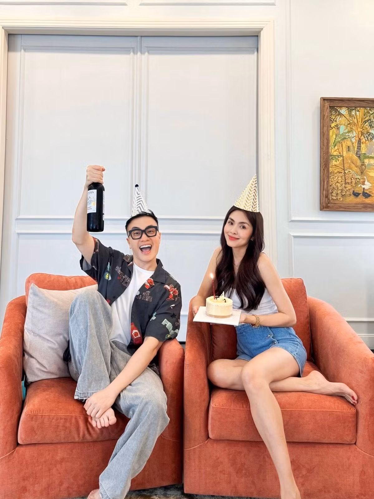 Trên trang cá nhân, Lương Mạnh Hải chia sẻ loạt ảnh mừng sinh nhật Tăng Thanh Hà.