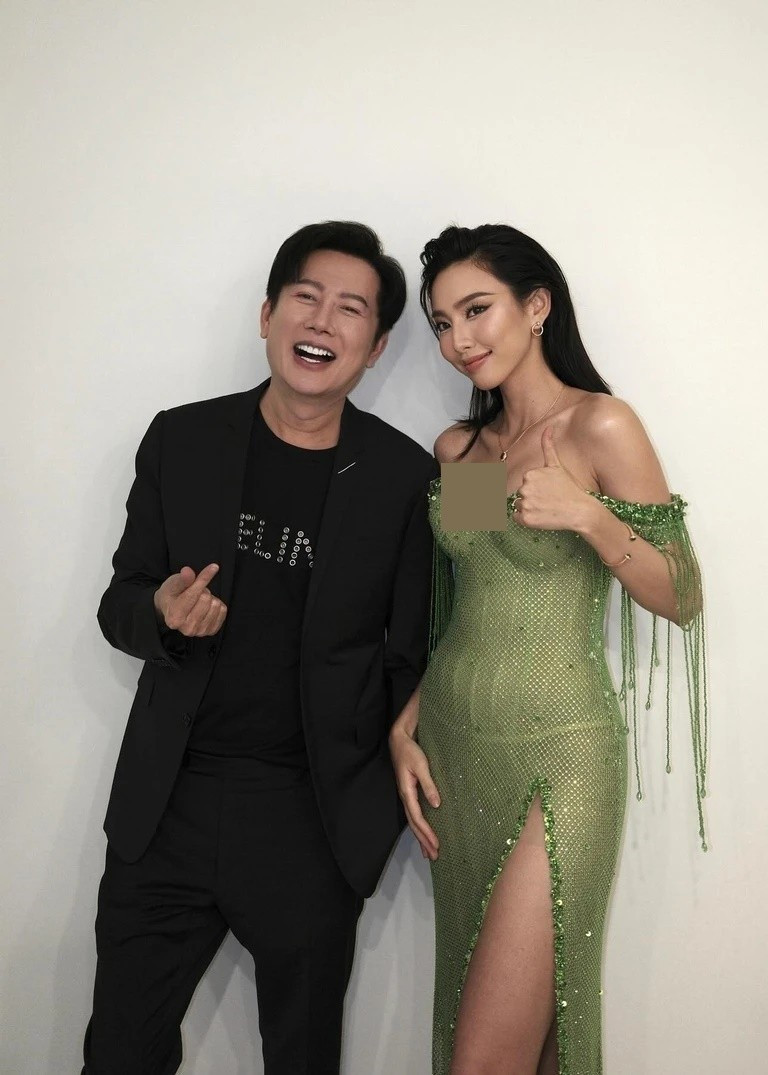 Sau ồn ào, Thùy Tiên và ông Nawat hội ngộ một vài lần. Tuy nhiên, ông vẫn không nhấn nút theo dõi lại tài khoản Instagram của nàng hậu. Ảnh: Znews.