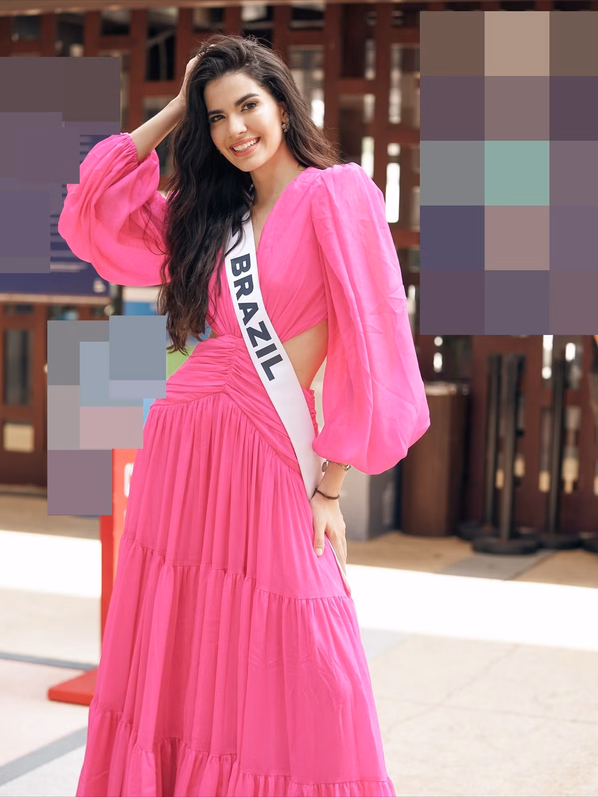 Gabriela Lacerda - đại diện Brazil đẹp ngọt ngào, gợi cảm. Ở Miss Universe 2025, cô giữ được phong độ ổn định. Ảnh: Miss Universe.