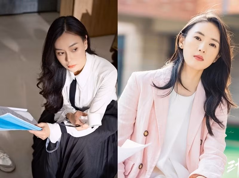 Phim Gió ngang khoảng trời xanh vừa lên sóng. Bản gốc phim chính là 30 chưa phải là hết ra mắt năm 2020. Nữ chính của bản Việt là Phương Oanh (trái), diễn viên ở bản gốc là Đồng Dao. Ảnh: VOV.