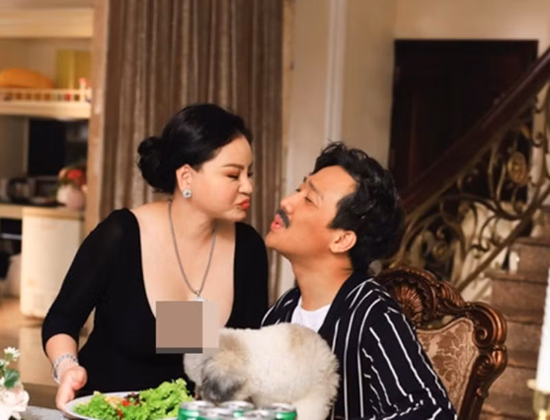 Lê Giang cho biết, Trấn Thành thích nét diễn của cô cũng như là người nhìn ra cô có thể diễn được nhiều loại vai. Vì vậy ít năm qua, Trấn Thành thường xuyên mời Lê Giang vào phim của mình như Bố già, Bộ tứ báo thủ. Ảnh: Tổ Quốc.