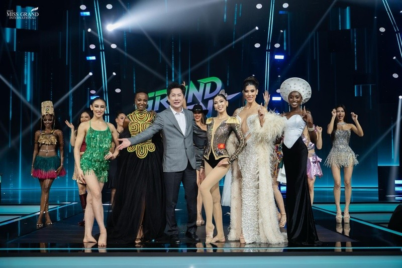 Top 5 phần thi Tài năng vừa lộ diện, gồm đại diện Panama, Kyrgyzstan, Ghana, Nhật Bản và Zambia. Người chiến thắng phần thi này sẽ vào thẳng top 20 chung cuộc. Ảnh: Miss Grand International.