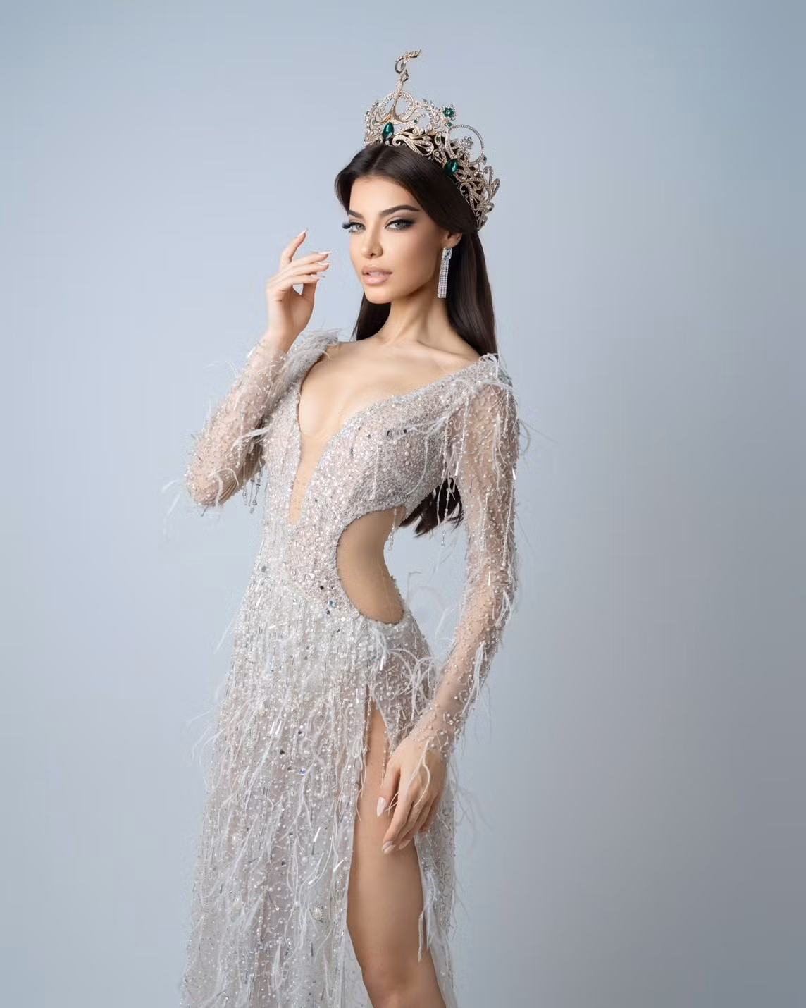 Ana‑Sofia Lendl là một người mẫu, nhà sáng tạo nội dung. Cô là đại diện Guatemala ở Hoa hậu Hoà bình Quốc tế 2025. Ảnh: Miss Grand International.