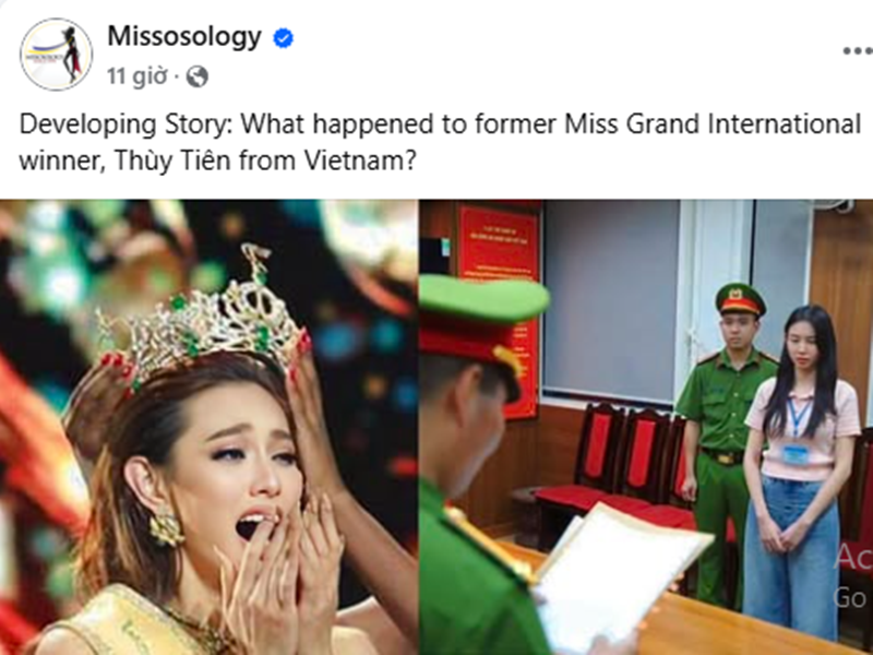Nhiều chuyên trang sắc đẹp quốc tế nhanh chóng đưa tin về vụ việc Thùy Tiên bị khởi tố, bắt tạm giam. Ảnh chụp màn hình.