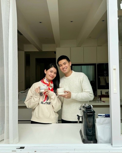 Á hậu Thùy Dung và doanh nhân Thái Long về chung nhà vào tháng 12/2022 sau 5 năm hẹn hò. Ảnh: Instagram Thùy Dung.