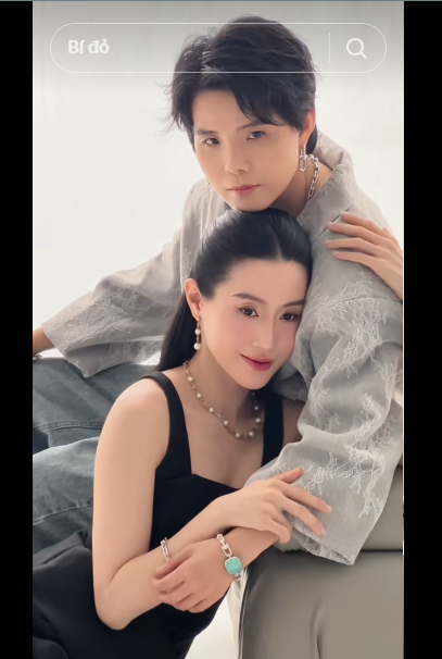 Bí Đỏ và Cát Tường tình tứ khi chụp ảnh tạp chí. Ảnh: TikTok Bí Đỏ.