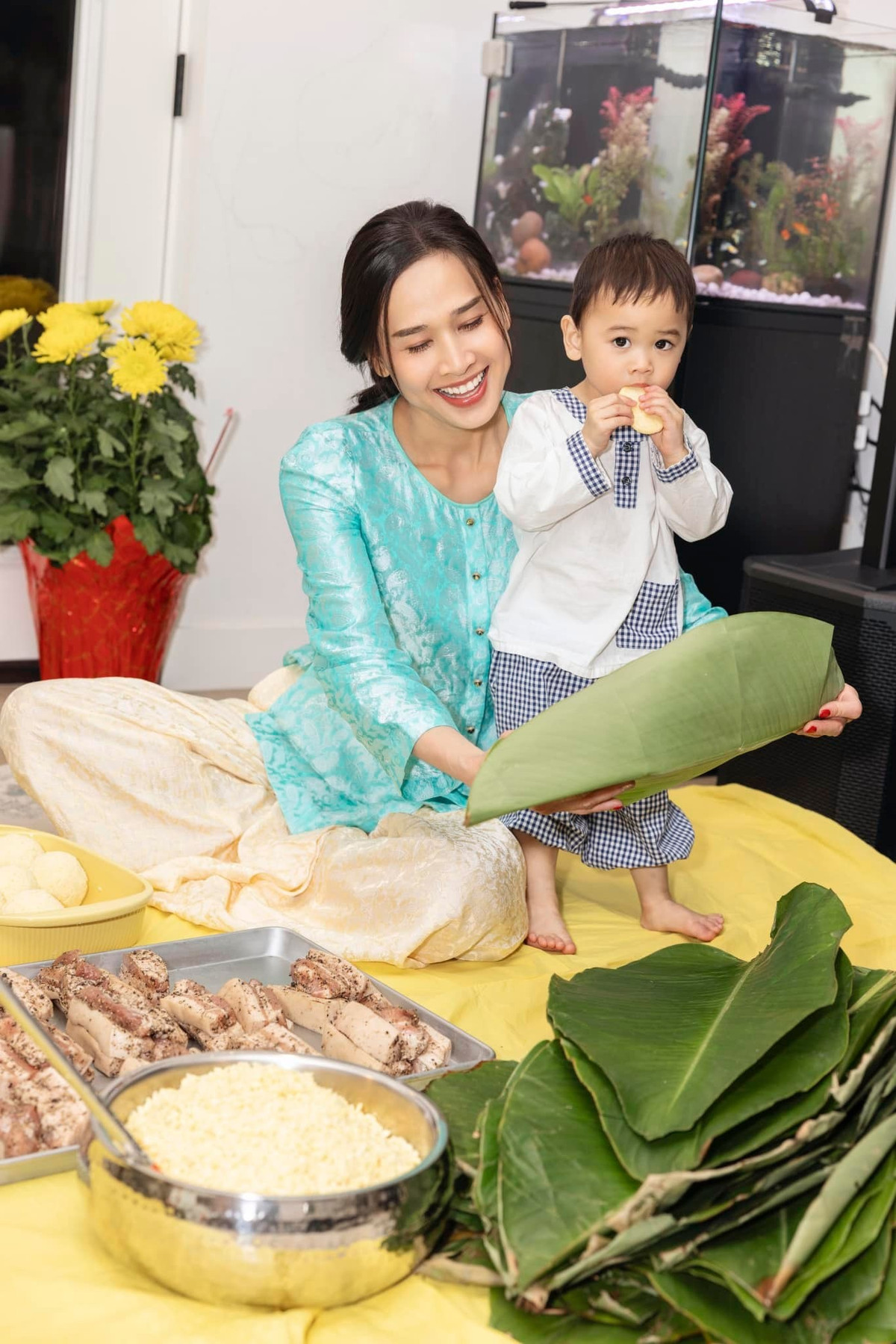 Hiện tại, Dương Mỹ Linh dành phần lớn thời gian chăm sóc con, tận hưởng những khoảnh khắc bình yên bên gia đình nhỏ.