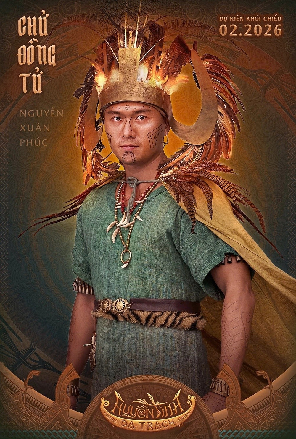 Huyền Tình Dạ Trạch tái hiện thiên tình sử giữa công chúa Tiên Dung và chàng trai nghèo Chử Đồng Tử. Tuy nhiên, phim không chỉ dừng lại ở một chuyện tình cá nhân mà mở rộng ra cả một kỷ nguyên Văn Lang - tiền Đông Sơn thuở hồng hoang. Trong phim, Chử Đồng Tử hiện lên là người tiên phong giáo hóa muôn dân, đại diện cho ý chí làm giàu bằng thương nghiệp và lòng nhân ái. Ảnh: VOV.