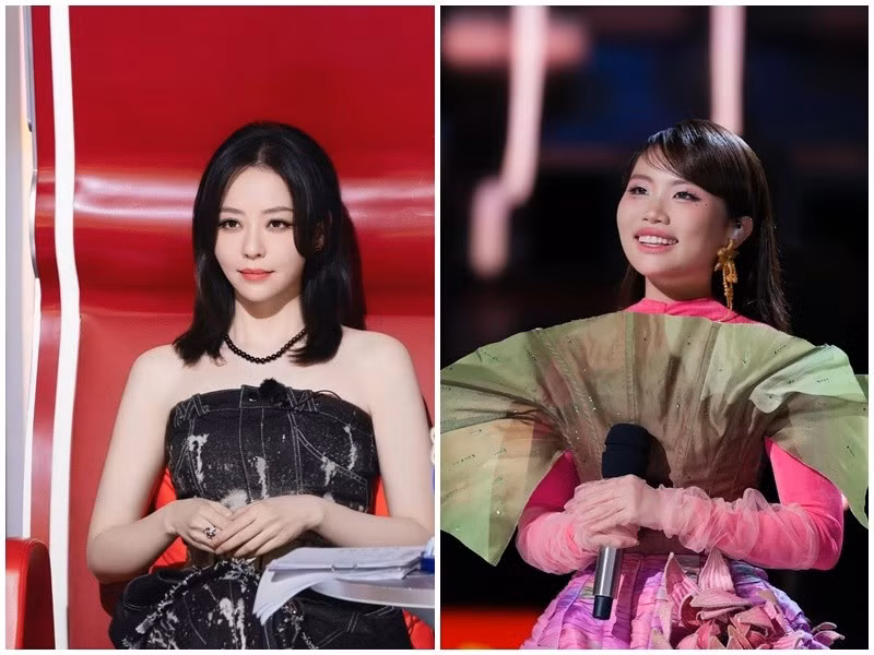 Trương Lương Dĩnh (trái) là giám khảo cố định ở chương trình Sing! Asia 2025. Nữ diva Trung Quốc liên tục khen ngợi thí sinh Phương Mỹ Chi. Ảnh: FB Phương Mỹ Chi.