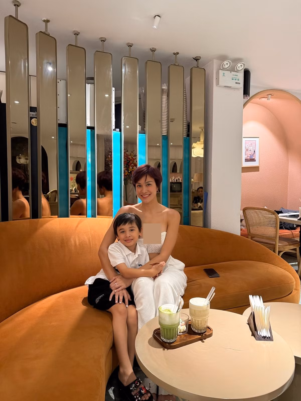 Phương Mai khoe quý tử tự lập dù còn nhỏ. Ảnh: FB Phương Mai.