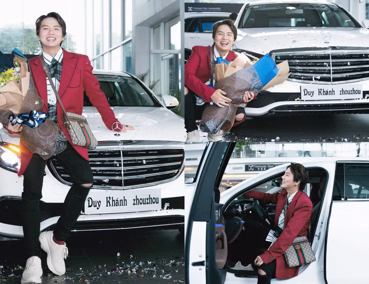 Năm 2019, nhân dịp sinh nhật tuổi 24, Duy Khánh tiếp tục tậu một chiếc xe hơi trị giá khoảng 2 tỷ đồng. Chia sẻ về cột mốc này, anh cho biết đó là thành quả sau quãng thời gian dài nỗ lực lao động và theo đuổi đam mê nghệ thuật. Ảnh: Vietnamnet.