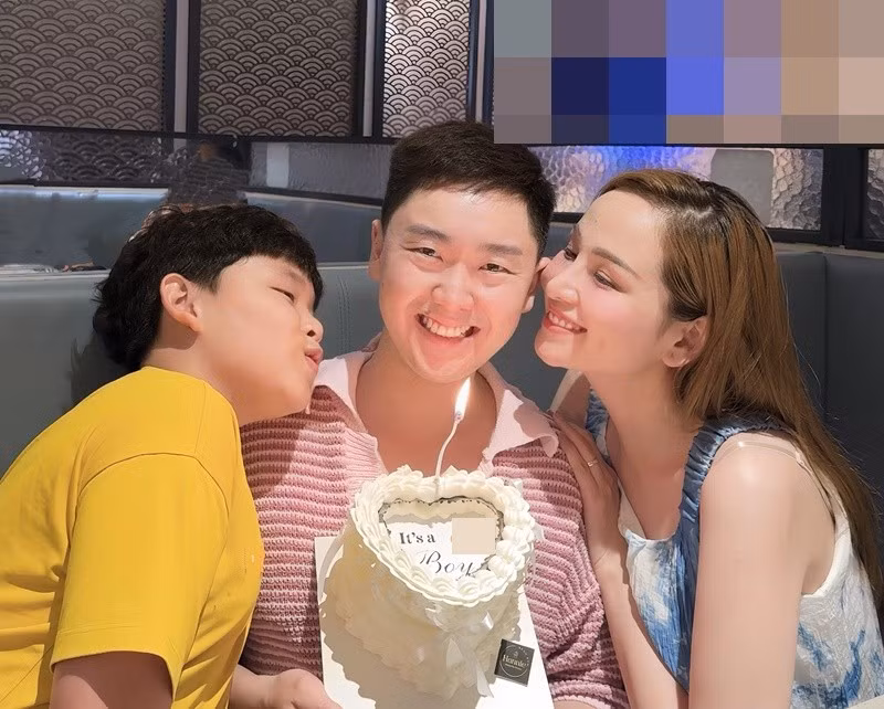 Bé Noah - con trai riêng của Diễm Hương cũng định cư ở Canada. Không ít lần Diễm Hương tiết lộ bé Noah được Thanh Duy yêu thương như con ruột. Ảnh: FB Diễm Hương.