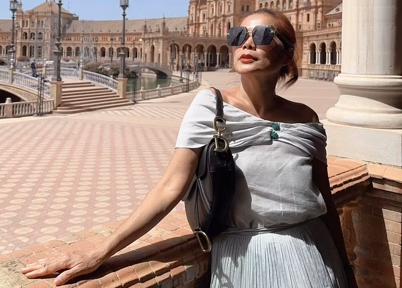 Mỹ Lệ thường xuyên đi du lịch nước ngoài. Ảnh: FB Mỹ Lệ.