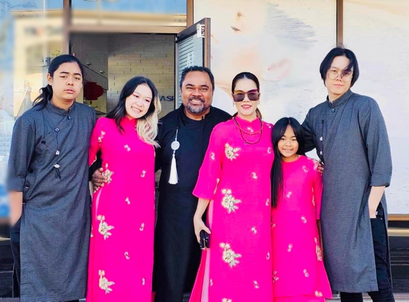 Trước khi đến với Dũng Taylor, Thu Phương từng có cuộc hôn nhân với Huy MC và hai con riêng. Ảnh: FB Thu Phương.