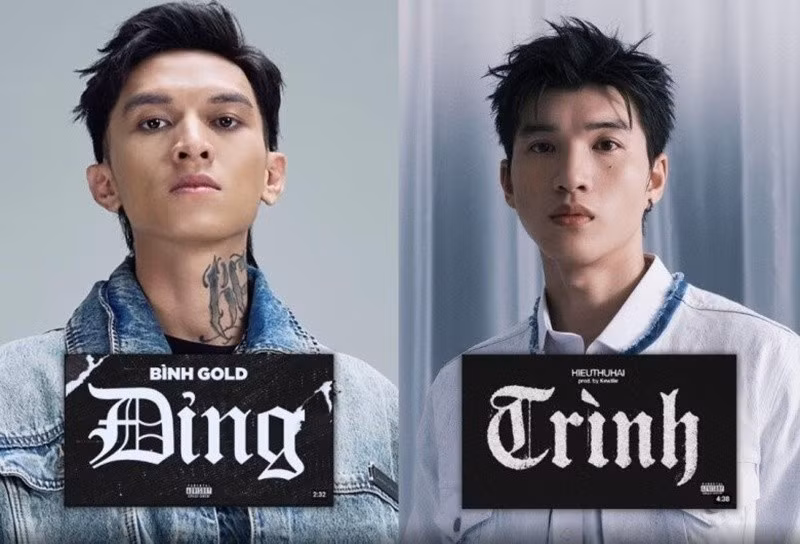 Cuối năm 2024, khi HIEUTHUHAI phát hành bài Trình, Bình Gold bất ngờ đăng tải bài Đỉng với chú thích "Sao hạng A dissing", được cho là nhắm vào HIEUTHUHAI. Ảnh: Phụ Nữ Pháp Luật.
