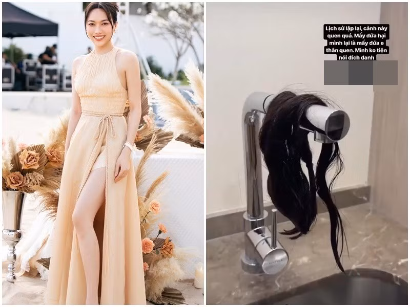 Trong đám cưới Minh Hằng, Diệu Nhi rơi tóc giả sau khi bị ném xuống nước nhiều lần. Ảnh: Yeah1.