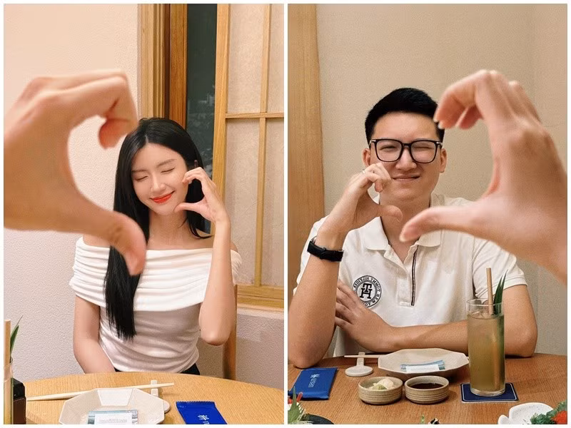 Duy Minh kém Ngọc Huyền 1 tuổi, chững chạc, trưởng thành. Ảnh: FB Ngọc Huyền.