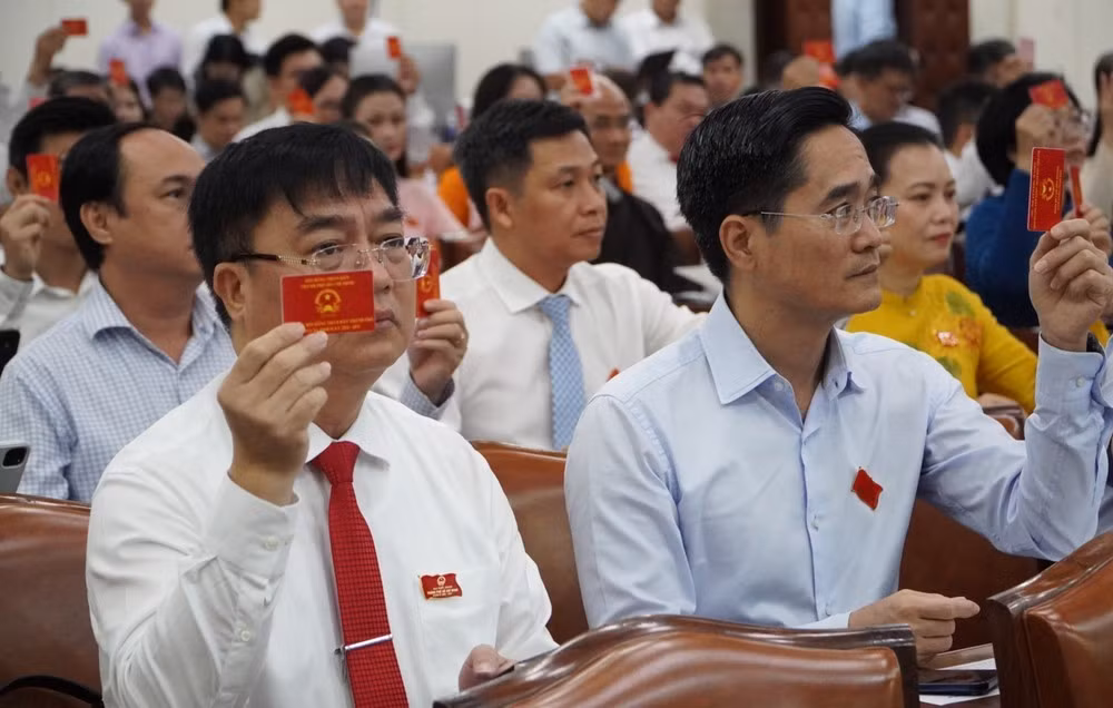 HĐND TP.HCM khóa XI, nhiệm kỳ 2026-2031, đã thống nhất chuyển chủ trương đầu tư 2 dự án tại Thủ Thiêm để xây Trung tâm hành chính TP.HCM. Ảnh: THANH TUYỀN