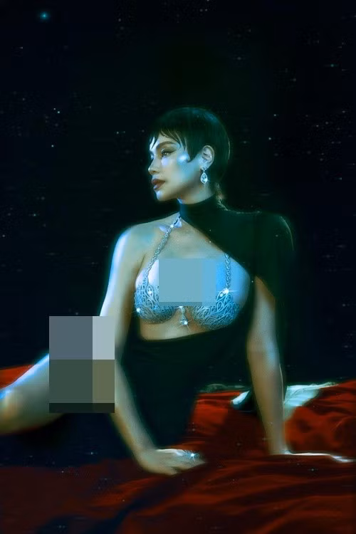 Trên trang cá nhân, Hồ Ngọc Hà vừa tung bộ ảnh nghệ thuật. Nữ ca sĩ có tạo hình khác lạ. Ảnh: FB Hồ Ngọc Hà.