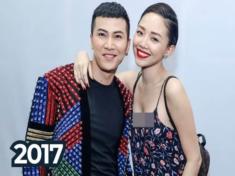 Năm 2017, khi Mai Tiến Dũng tham gia Hòa âm ánh sáng, Tóc Tiên động viên người bạn thân thi đấu. Ảnh: FB Mai Tiến Dũng.