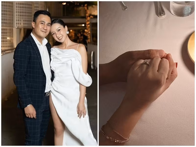 Băng Di từng sợ hôn nhân trước khi nhận lời cầu hôn của Justin Chiêm. Ảnh: Saostar, FB Băng Di.