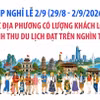 Các địa phương có doanh thu du lịch đạt trên nghìn tỷ đồng dịp nghỉ lễ 2/9