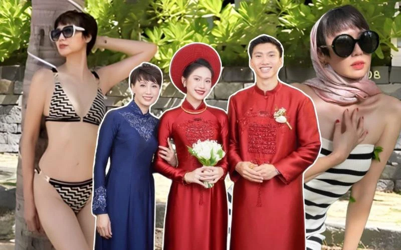 Ngỡ ngàng gu ăn mặc gợi cảm của mẹ vợ Đoàn Văn Hậu ở tuổi U50