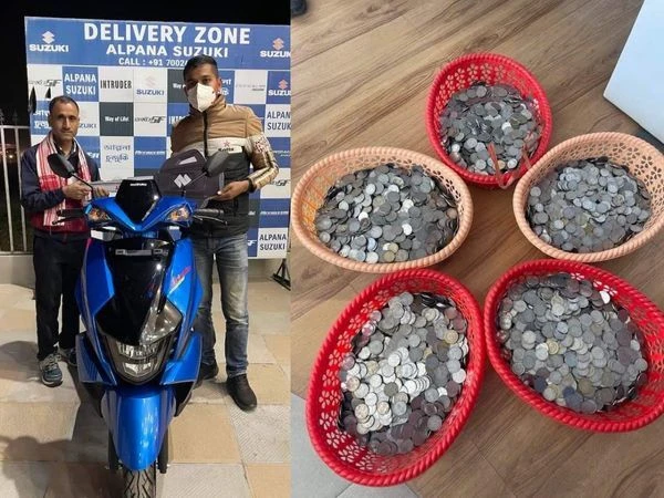 Video: Người đàn ông Ấn Độ mang bao tải tiền xu đi mua xế xịn