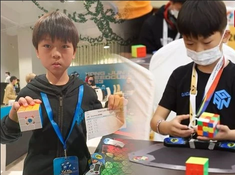 Thần đồng 9 tuổi lập kỷ lục ghép rubik 3x3 của thế giới
