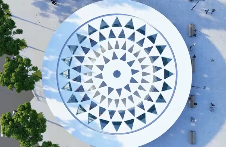 Cận cảnh lắp kính giếng trời khổng lồ tại ga ngầm Bến Thành