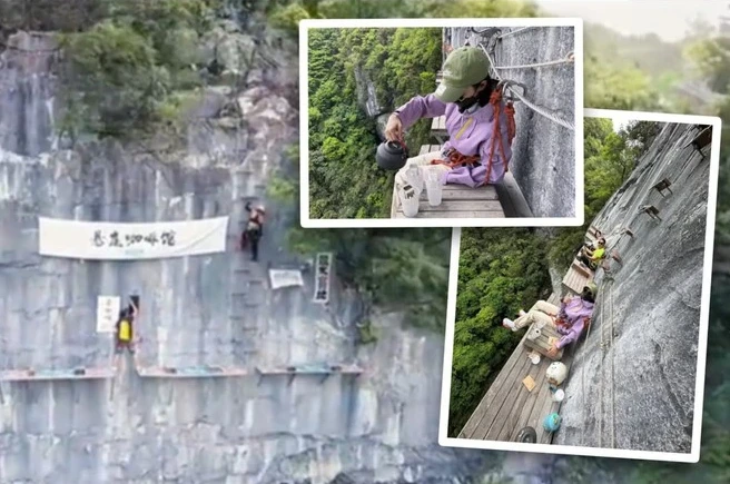 Quán cafe cheo leo “trên vách đá” thách thức dân ưa mạo hiểm