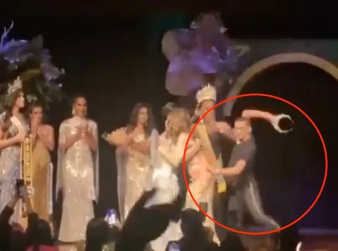 Vợ chỉ giành giải á hậu, người chồng đập nát vương miện hoa hậu