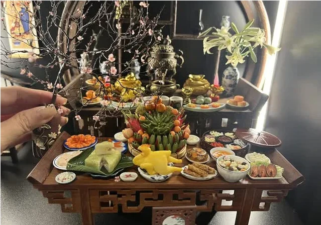 Mê mẩn “mâm cỗ” ngày Tết phải mất 3 tháng mới “nấu” xong