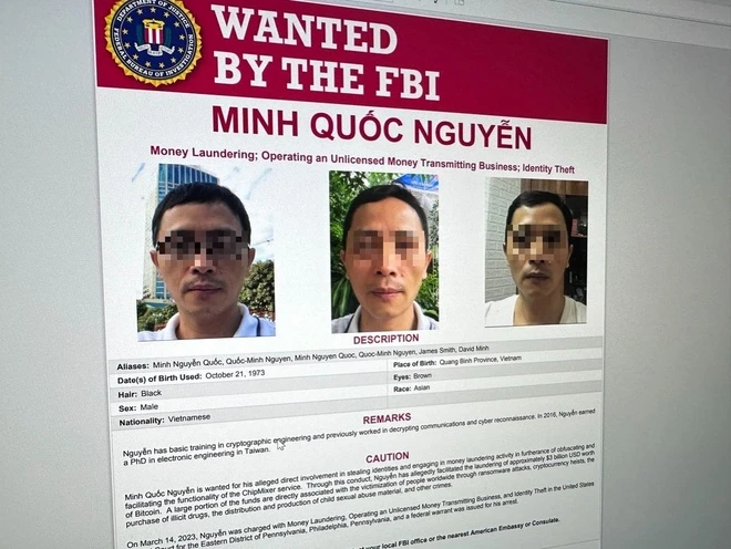 FBI truy nã một người Việt vì rửa 3 tỷ USD tiền số
