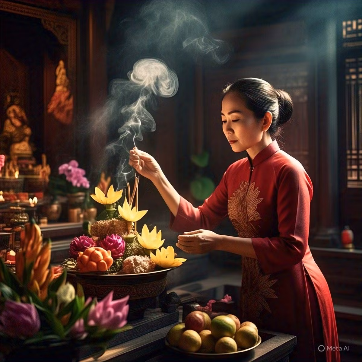 Văn khấn khi dọn dẹp bàn thờ vào Rằm tháng 7 Âm lịch