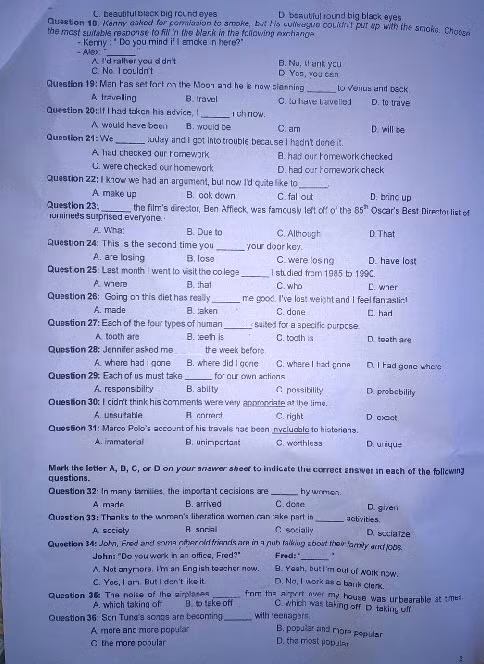 De thi thu THPT quoc gia 2015 mon Tieng anh toan tinh Nam Dinh-Hinh-2