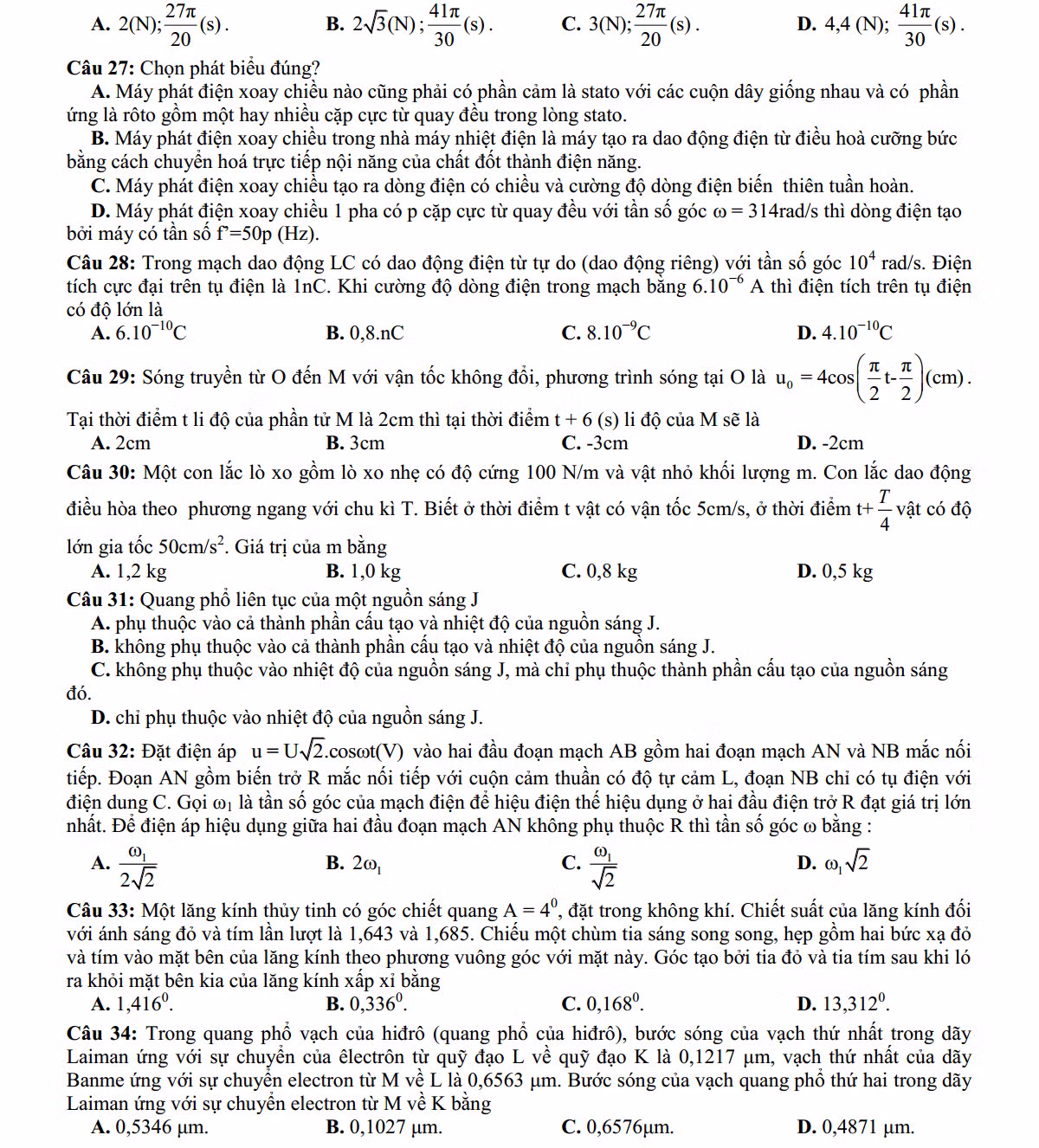 De thi thu THPT quoc gia 2015 mon Vat Ly chuyen Nguyen Hue lan 4-Hinh-4
