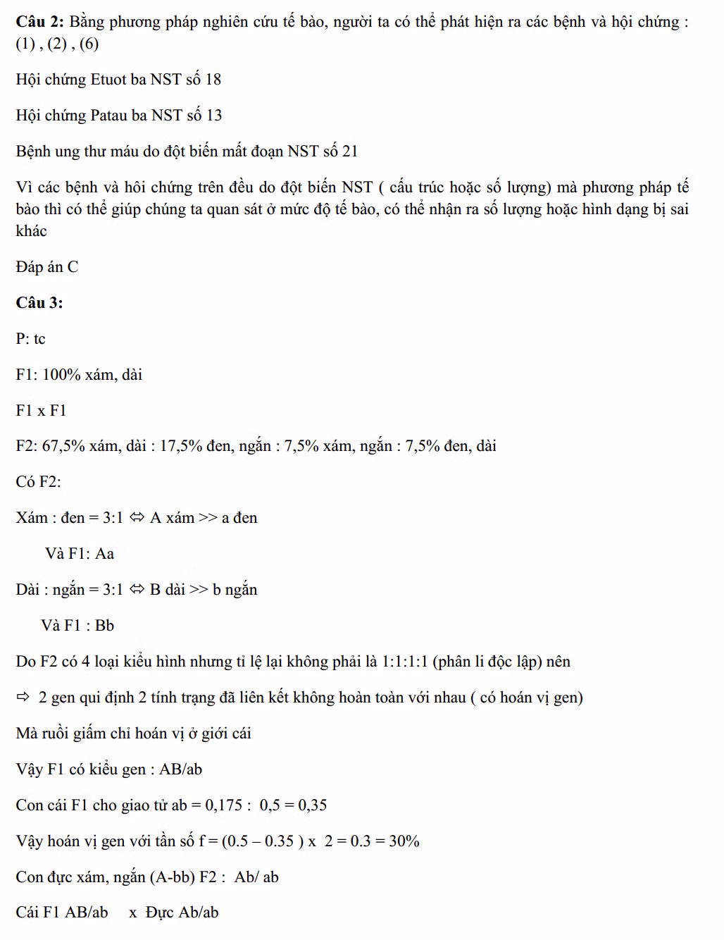 De thi thu THPT quoc gia 2015 mon Sinh chuyen Hung Vuong va dap an-Hinh-16