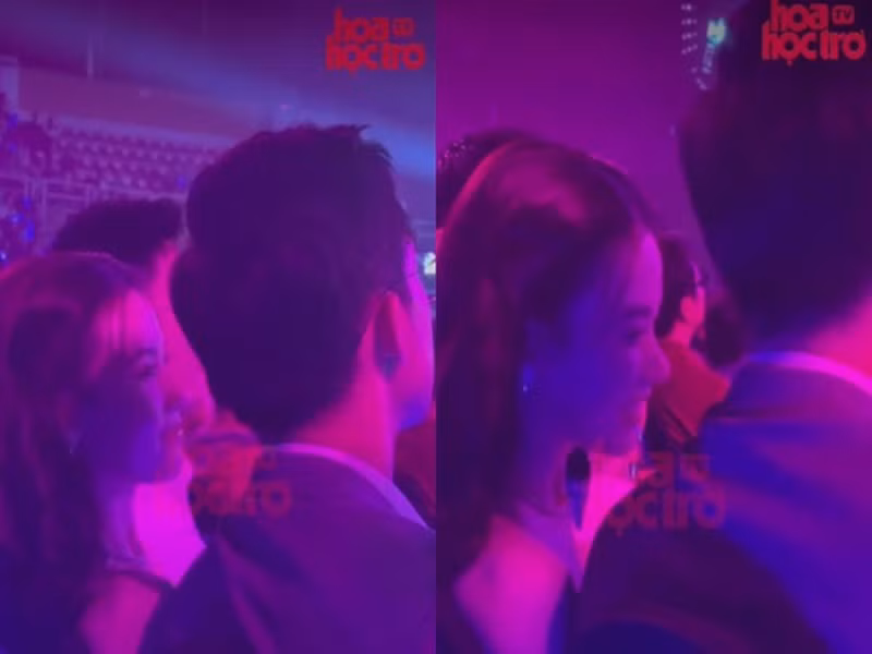 Cặp đôi dành cho nhau nụ hôn má ngọt ngào khi thưởng thức âm nhạc. Ảnh: Hoa Học Trò.