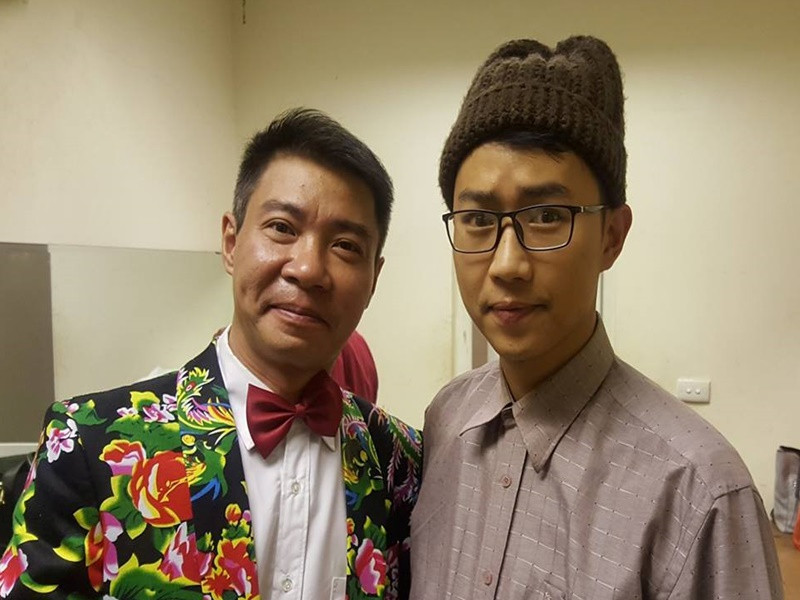 Minh Tít chia sẻ trên Saostar, anh thần tượng NSND Công Lý khi còn học cấp 2, cấp 3. Sau khi tốt nghiệp, anh được phân về đoàn của nghệ sĩ Công Lý tại Nhà hát kịch Hà Nội. Ảnh: Tổ Quốc.