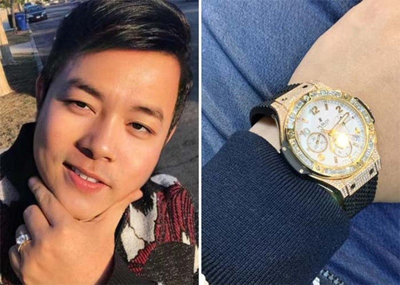 Năm 2019, Quang Lê khoe sắm đồng hồ gắn kim cương trị giá từ 600-800 triệu đồng. Ảnh: Vietnamnet.
