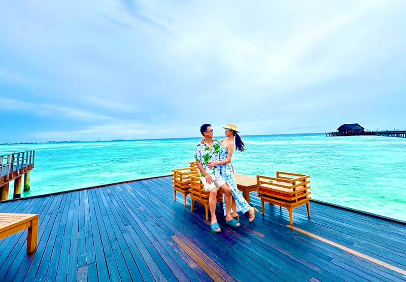 Trong cuộc phỏng vấn với Người Đưa Tin tháng 2/2024, Lã Thanh Huyền cho biết, cô may mắn khi có hôn nhân êm ấm, một người chồng tâm lý, yêu thương, chiều chuộng vợ và con ngoan ngoãn. Ảnh: FB Lã Thanh Huyền.