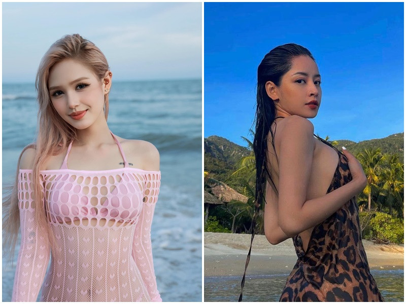 Mặc gợi cảm, Chi Pu và Xoài Non đều khiến người đối diện khó rời mắt. Ảnh: FB Xoài Non, Chi Pu.