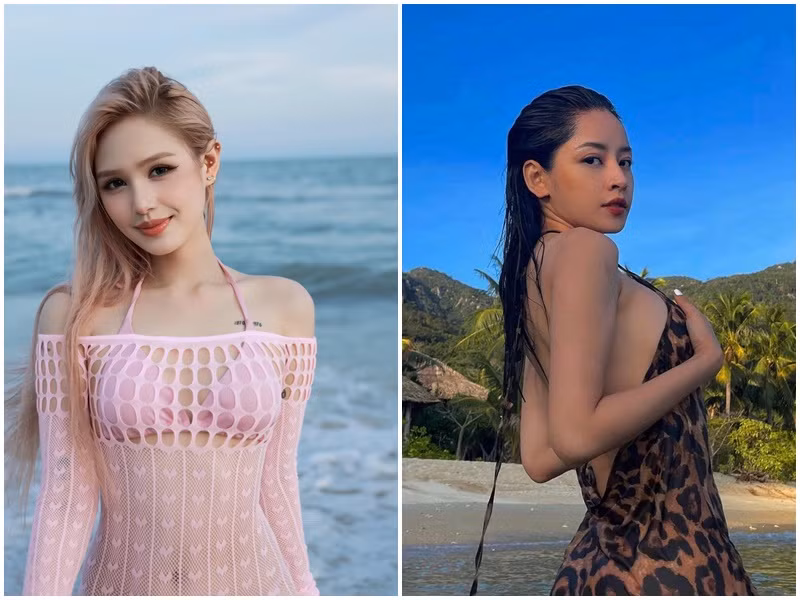 Mặc gợi cảm, Chi Pu và Xoài Non đều khiến người đối diện khó rời mắt. Ảnh: FB Xoài Non, Chi Pu.