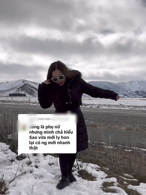 Mới đây, một cư dân mạng để lại bình luận dưới bài đăng của diễn viên Trương Phương: "Cùng là phụ nữ nhưng mình chả hiểu sao vừa mới ly hôn lại có người mới, nhanh thật". Ảnh: Instagram Trương Phương.