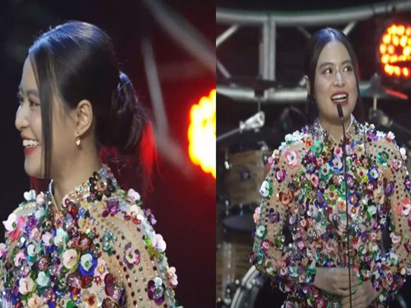 Trong video, Hoàng Thùy Linh trông tăng cân. Ảnh: Người Đưa Tin.