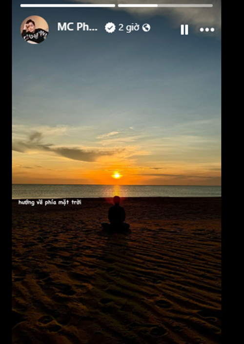 Nam MC còn chia sẻ khoảnh khắc ngắm mặt trời.