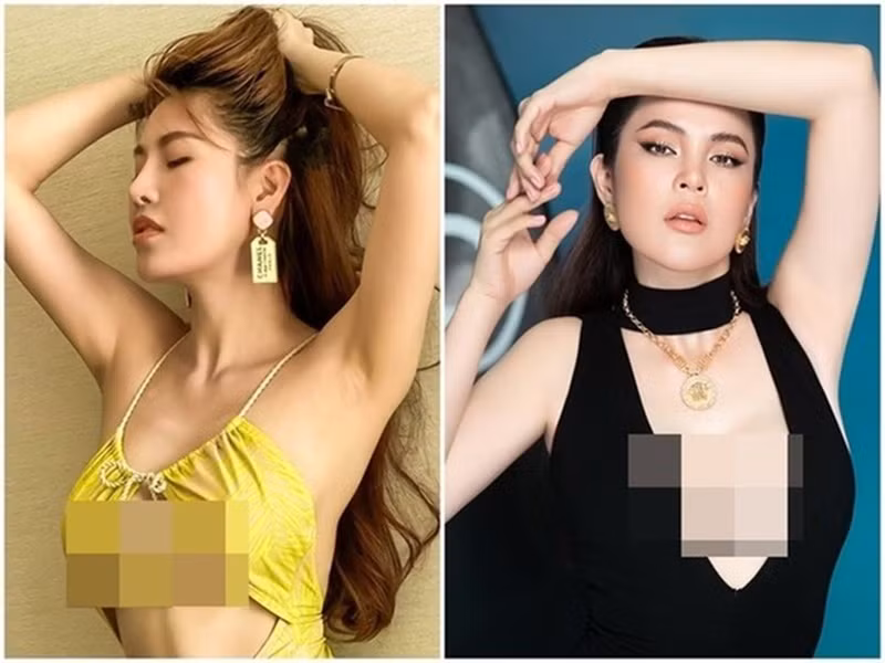 Ngoài Kim Sơn, Phương Lê từng “khẩu chiến” với Quế Vân. Cụ thể, tháng 10/2021, sau khi Quế Vân nặng lời với Hồ Văn Cường và mẹ đẻ của nam ca sĩ, Phương Lê chỉ trích Quế Vân. Bị Phương Lê mắng, Quế Vân đáp trả rằng, không biết Phương Lê là ai. Sau đó, Phương Lê "cà khịa" Quế Vân không tên tuổi, sửa mặt nhưng không sửa nết. Ảnh: FB Phương Lê, Quế Vân.